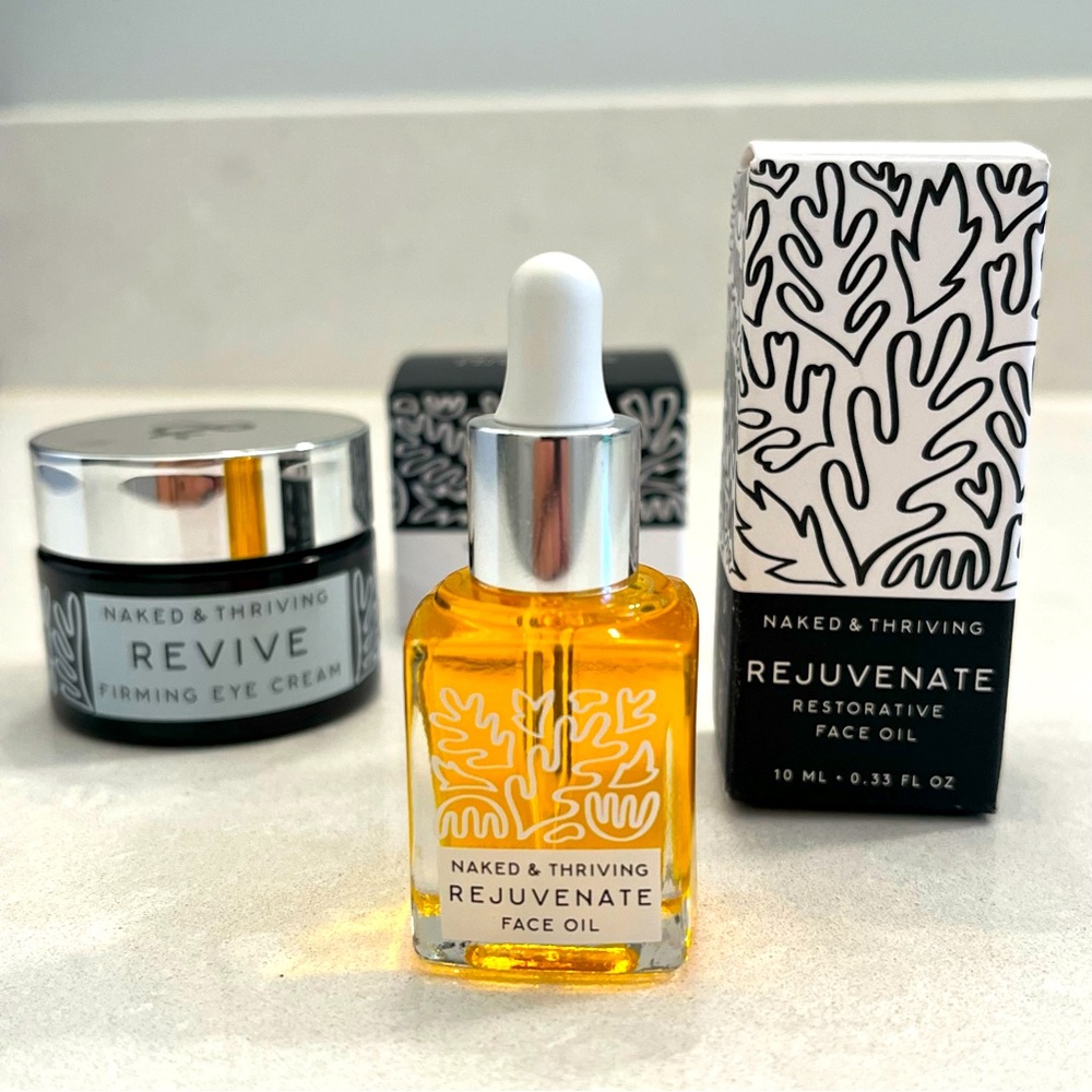 Naked & Thriving Anti-Aging Duo, Eye Cream and Face Oil